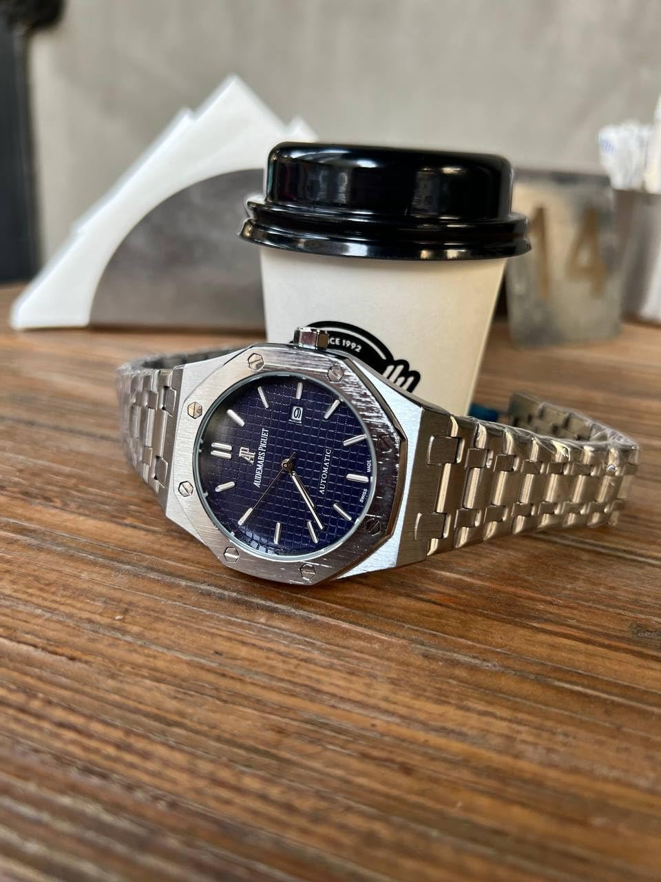 Luxury Audemars Piguet Royal Oak Watch – Blue Dial Stainless Steel Men's Timepiece